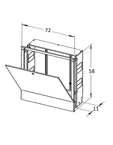 Колекторна шафа внутрішня ЕСО Technology ШКВ-03 720x580x110 мм