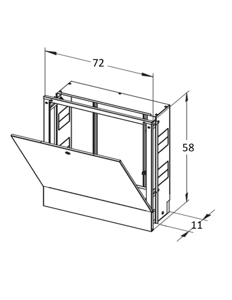 Коллекторный шкаф внутренний ЕСО Technology ШКВ-03 720x580x110 мм Коллекторный шкаф внутренний ЕСО Technology ШКВ-03 720x580x110 мм