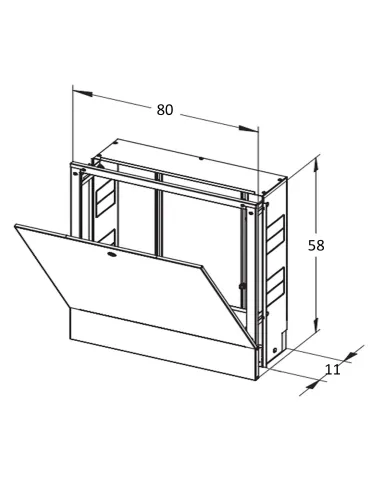 Коллекторный шкаф внутренний ЕСО Technology ШКВ-04 800x580x110 мм