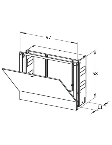 Коллекторный шкаф внутренний ЕСО Technology ШКВ-05 970x580x110 мм