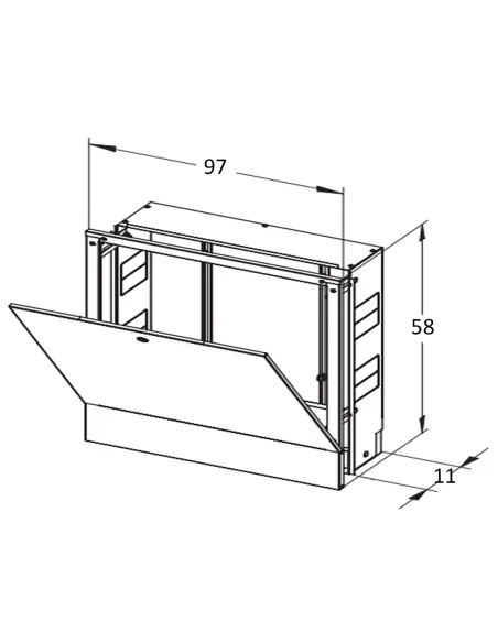 Коллекторный шкаф внутренний ЕСО Technology ШКВ-05 970x580x110 мм