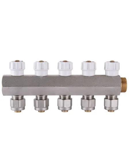  Колектор для теплої підлоги APE Italy 7885 L 5 виходів, з перекриттям, 16 мм