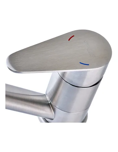 Смеситель для умывальника Mixxus NEO 004 15 нержавеющая сталь, однорычажный