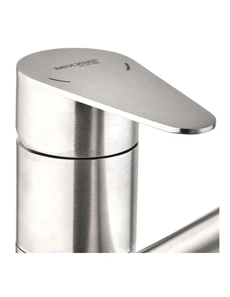 Змішувач для умивальника Mixxus NEO 004 25 нержавіюча сталь, одноважільний