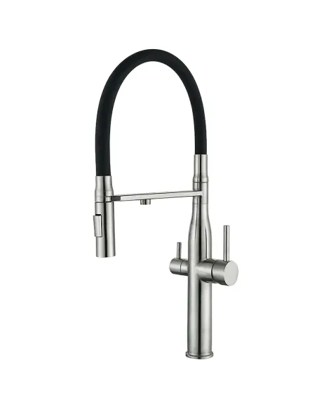 Змішувач для кухні Mixxus VTM 021 Refl.Black із підключенням до фільтра