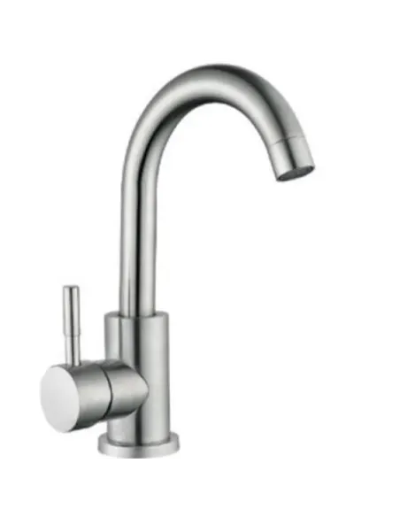 Змішувач для умивальника Mixxus SUS 001 C нержавіюча сталь, одноважільний