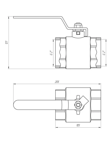 Кран кульовий прямий Quality Professional QP151 ВВ 2 дюйми