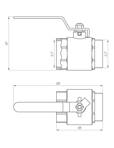 Кран кульовий прямий Quality Professional QP152 НВ 2 дюйми
