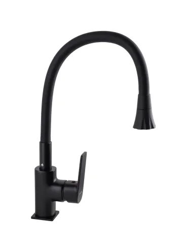 Смеситель для кухни Globus Lux Bonn GLB-0203SA-BB-B01, с гибким изливом