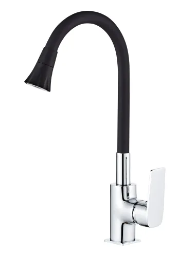 Смеситель для кухни Globus Lux Bonn GLB-0203SA-B01, с гибким изливом