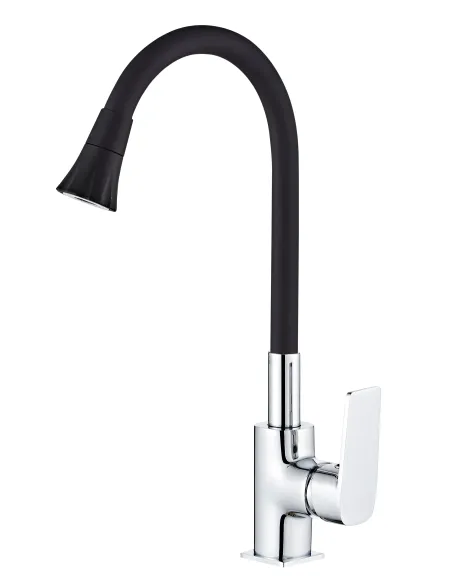 Смеситель для кухни Globus Lux Bonn GLB-0203SA-B01, с гибким изливом