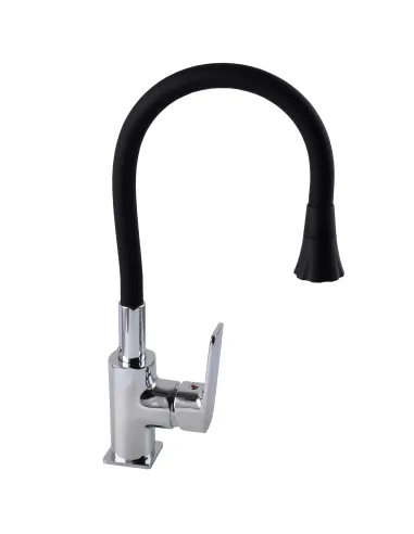 Смеситель для кухни Globus Lux Bonn GLB-0203SA-B01, с гибким изливом