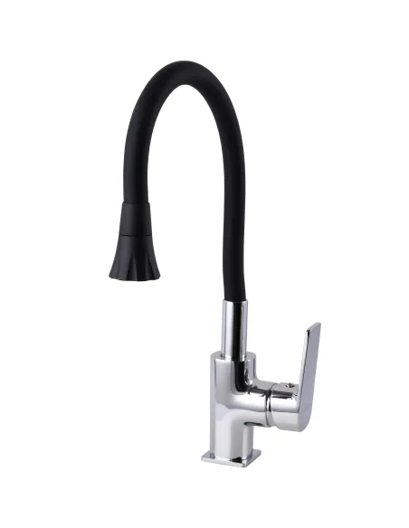 Смеситель для кухни Globus Lux Bonn GLB-0203SA-B01, с гибким изливом