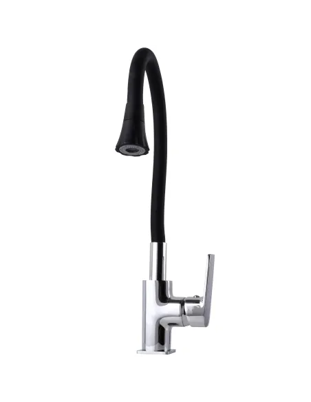 Смеситель для кухни Globus Lux Bonn GLB-0203SA-B01, с гибким изливом