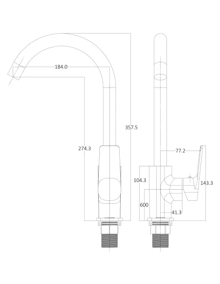 Змішувач для кухні Globus Lux BONN GLB-0203S