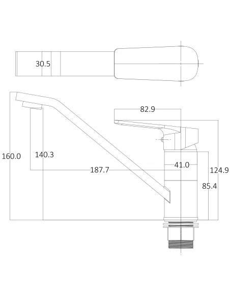 Змішувач для кухні Globus Lux BONN GLB-0203Q