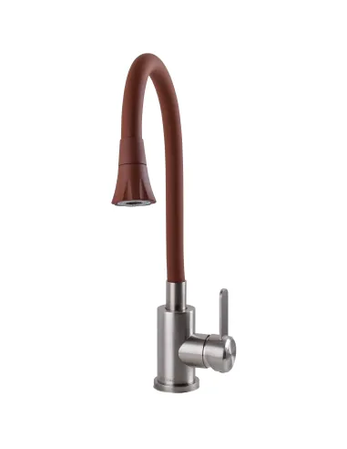 Смеситель для кухни Globus Lux Wien SBT2-203SA-R10, с гибким изливом