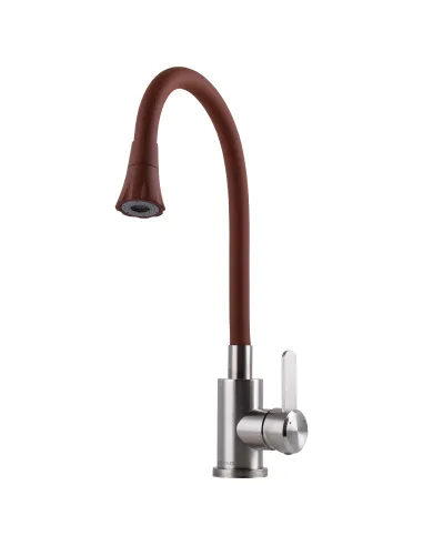 Смеситель для кухни Globus Lux Wien SBT2-203SA-R10, с гибким изливом