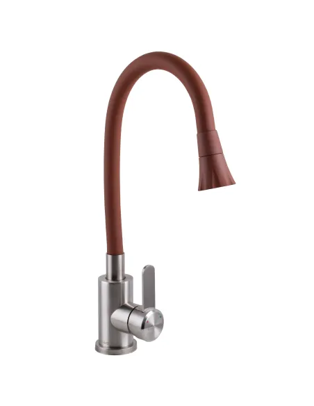 Смеситель для кухни Globus Lux Wien SBT2-203SA-R10, с гибким изливом