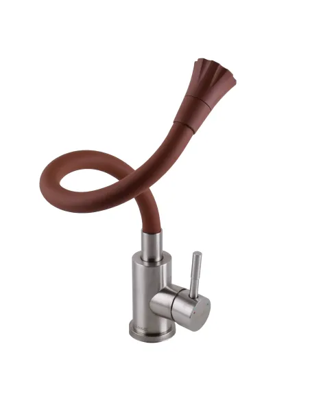 Смеситель для кухни Globus Lux Wien SBT1-203SA-R10, с гибким изливом