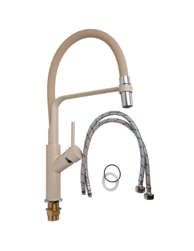 Смеситель для кухни Globus Lux Denver Flex GDF-32-04-06, с гибким изливом