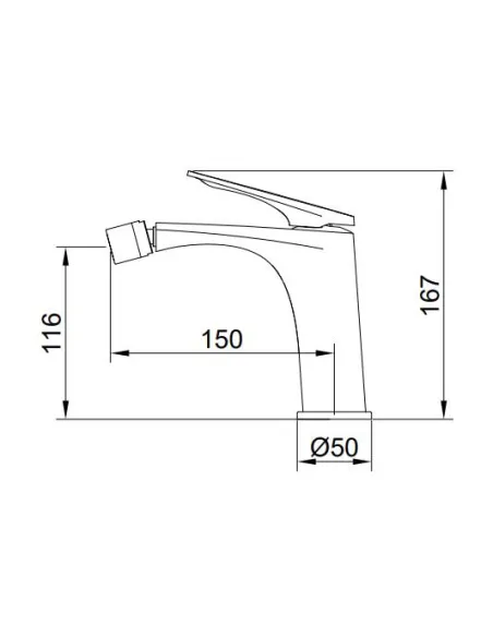 Змішувач для біде Venta BF205MC, одноважільний