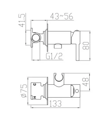 Змішувач із гігієнічним душем Venta BG22LVB