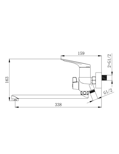 Смеситель для ванны Venta BF305DC с душевым набором