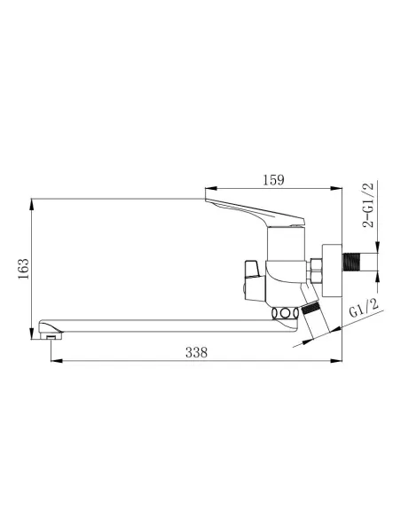 Смеситель для ванны Venta BF305DC с душевым набором