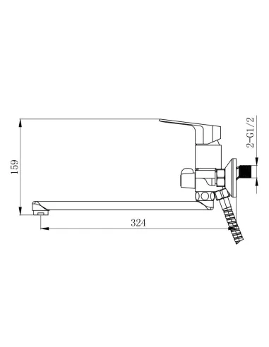Змішувач для ванни Venta BT335DC з душовим набором