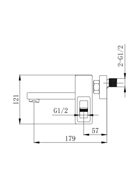 Змішувач для ванни Venta BS345SC з душовим набором.