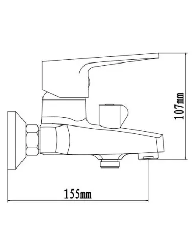 Змішувач для ванни Venta VP315KC з душовим набором.