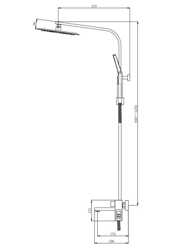 Душевая система Venta BS645SC, с изливом 