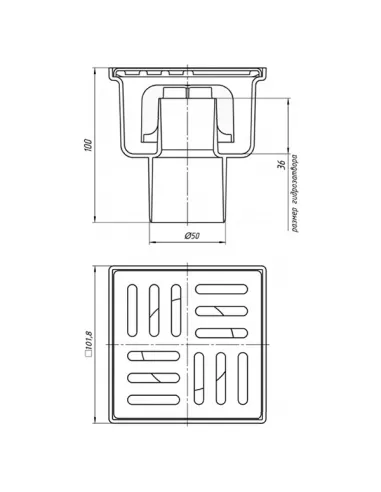 Каналізаційний трап Ani Plast ТА 5204, мокрий затвор