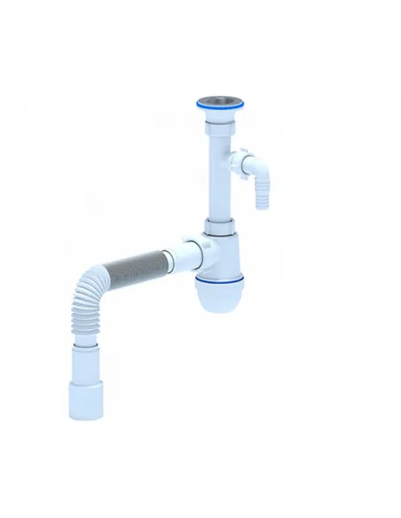 Сифон для умивальника Ani Plast З 13 15 з гнучкою гофрою, 1.25 дюйма Сифон для умивальника Ani Plast З 13 15 з гнучкою гофрою, 1.25 дюйма