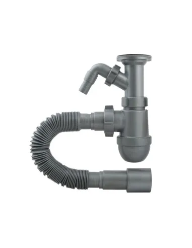 Сифон для умивальника SantehPlast 1 1/2 8LN 03.01 з відведенням під пральну машину