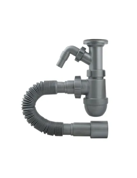 Сифон для умывальника SantehPlast 1 1/2 8LN 03.01 с отводом под стиральную машину