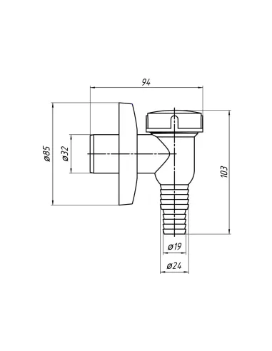 Сифон для пральної машини Ani Plast М 500 міні