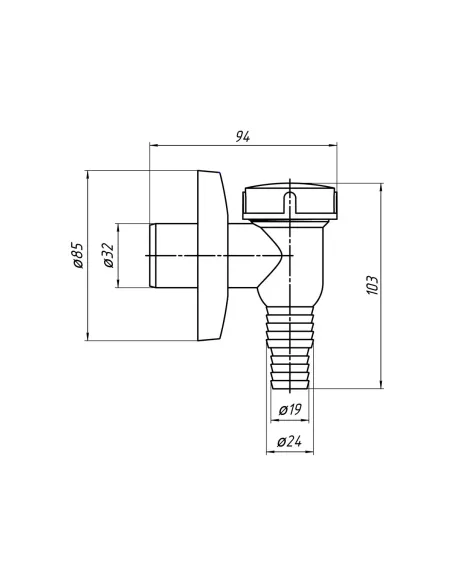 Сифон для пральної машини Ani Plast М 500 міні