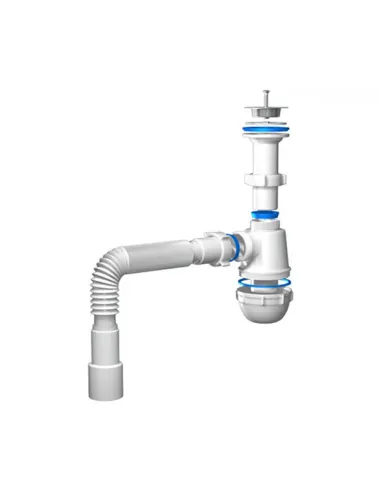 Сифон для миття Ani Plast А 05 15 з гнучкою гофрою, 1.5 дюйма