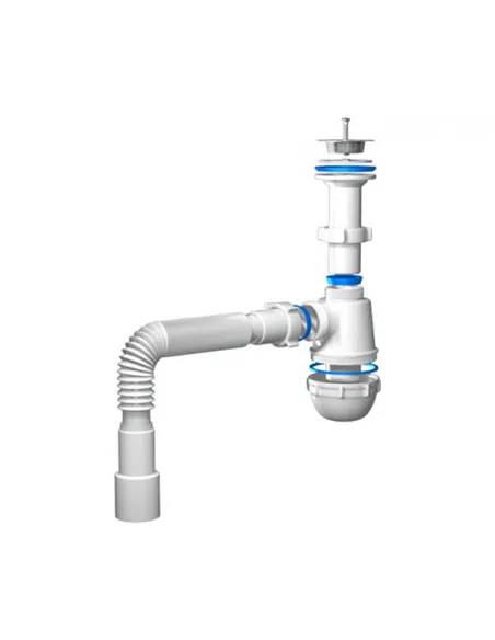 Сифон для миття Ani Plast А 05 15 з гнучкою гофрою, 1.5 дюйма