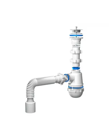 Сифон для миття Ani Plast З 01 15 з гнучкою гофрою, 1.5 дюйма