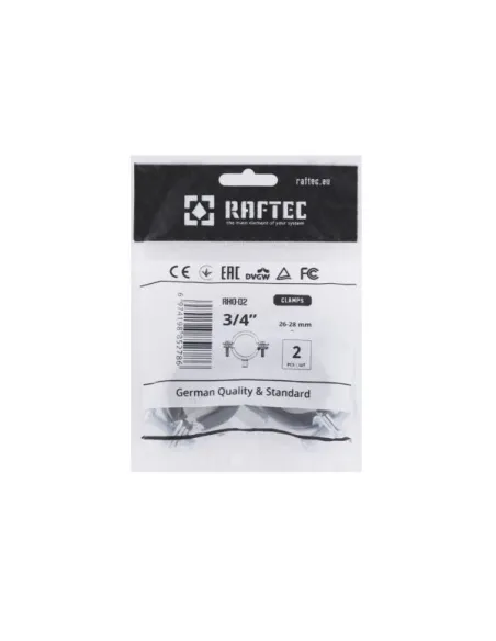 Хомут для труби Raftec 0.75 дюйма RHO-2628 в зборі з гайкою та шурупом