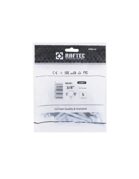 Хомут для трубы Raftec 3/8 дюйма RHO-1519 в сборе с гайкой и шурупом Хомут для трубы Raftec 3/8 дюйма RHO-1519 в сборе с гайкой и шурупом
