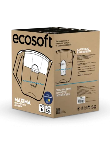 Фільтр глечик Ecosoft Maxima FMVMAXIMADBECO, 5 літрів, сапфіровий