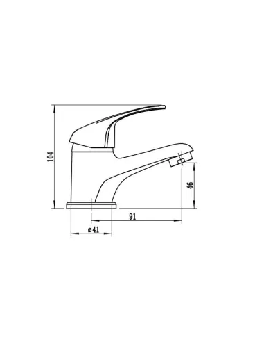 Смеситель для умывальника Venta VX106NC, однорычажный