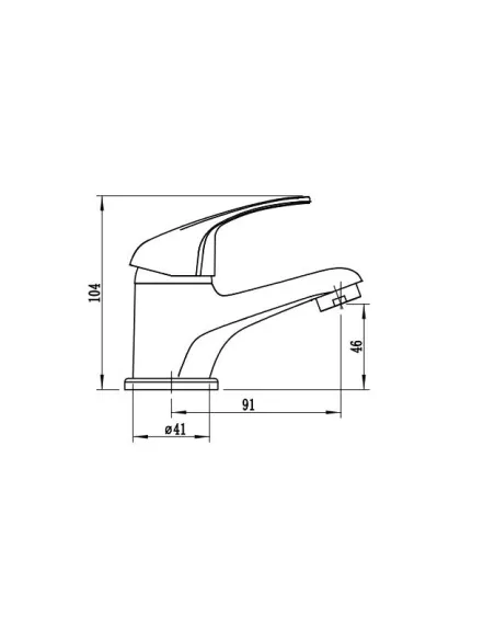 Змішувач для умивальника Venta VX106NC, одноважільний