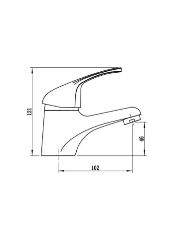 Смеситель для умывальника Venta VX116NC, однорычажный