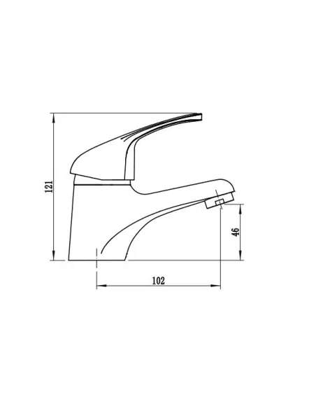 Смеситель для умывальника Venta VX116NC, однорычажный