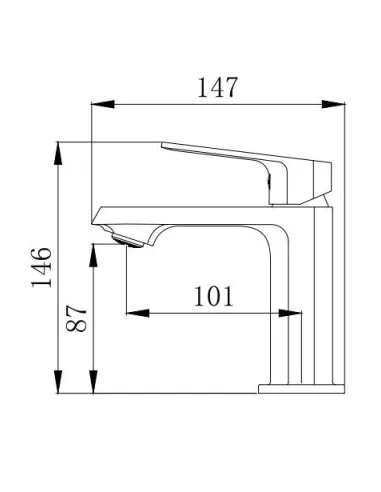 Смеситель для умывальника Venta BT135MC, однорычажный